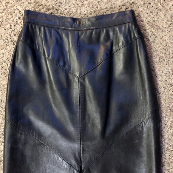 Siena Leather Skirt Womens 6 Used Black - Picture 16 of 16